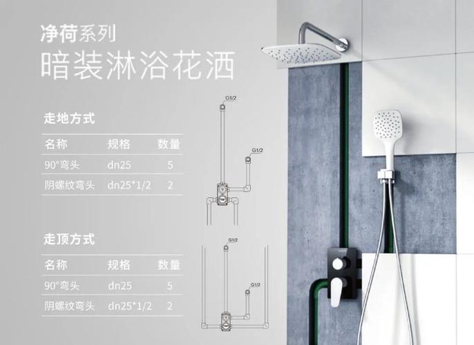 伟星净荷系列暗装淋浴花洒