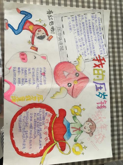 我制作了关于压岁钱的手抄报