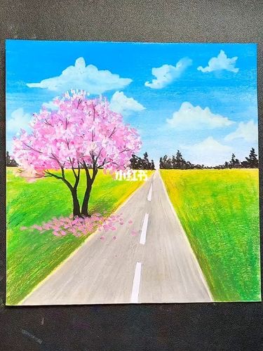 简单的一张风景画03_风景画_油画棒_文化_绘画