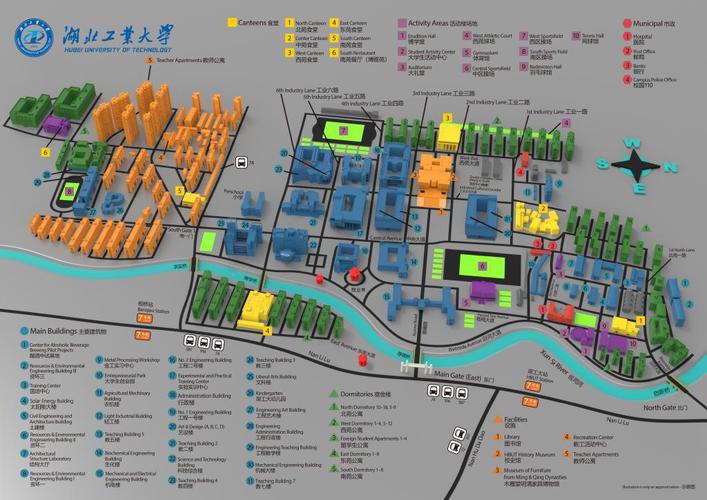 湖北工业大学校园地图