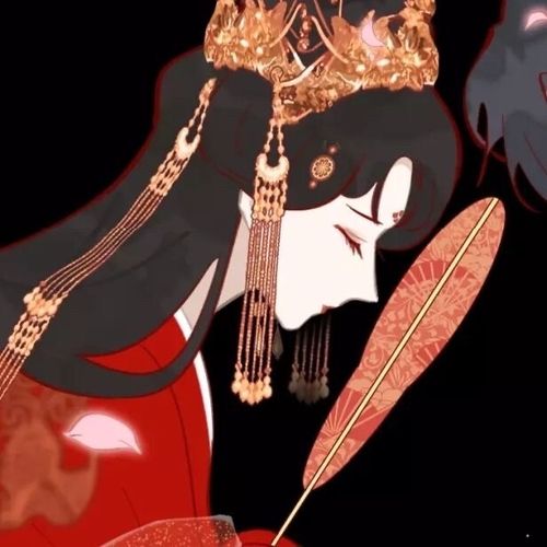 古风动漫情侣头像秀禾婚嫁拜堂