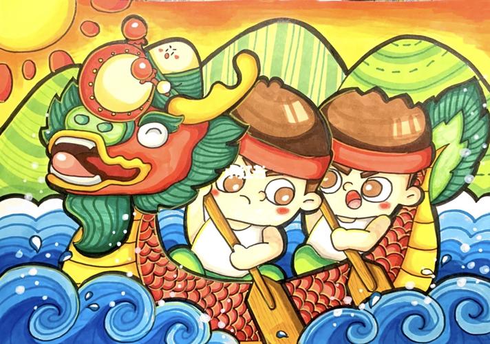 绘画小课堂97赛龙舟|端午节|快乐的节日_绘画_端午节去哪玩_幼师