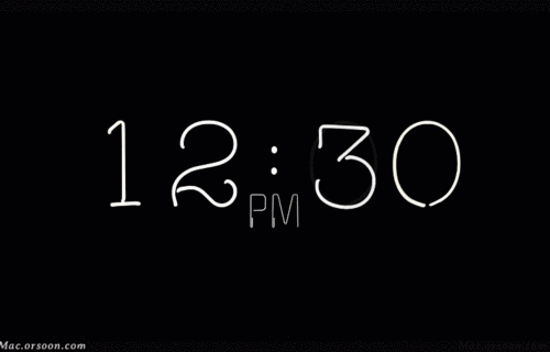 5k高清桌面数字时钟mac动态壁纸