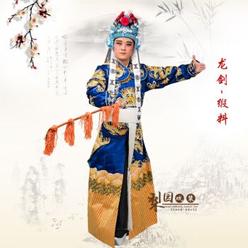 定制蒂卡黛戏曲龙箭衣京剧武生老生花脸剑衣戏装舞台演出装小生戏剧