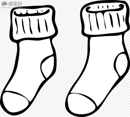 一双可爱的袜子元素素材svg格式_设计素材免费下载