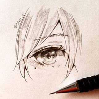 不同形态的动漫眼睛,自动铅笔 针管笔 马克笔 插画师ins:clivenzu