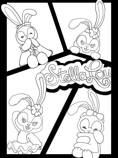 星黛露马克笔简笔画附线稿