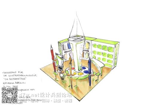 展台设计国外展台手绘一