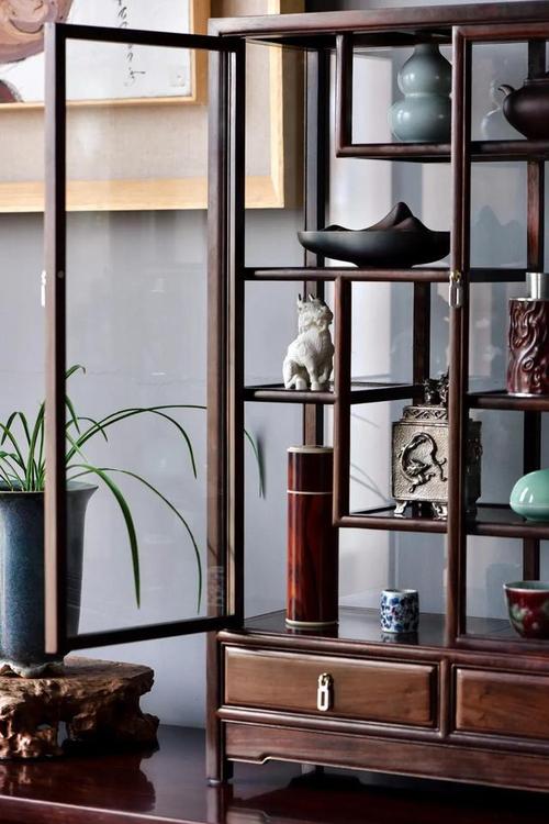 大红酸枝|博古架