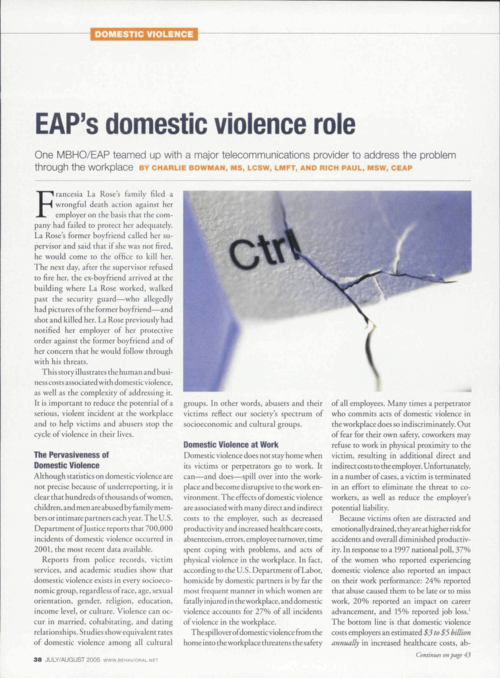 ence in the workplace does so indiscriminately.