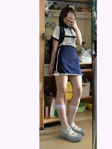 【微胖穿搭】158cm105斤 穿上变清纯高中生_清纯_微胖