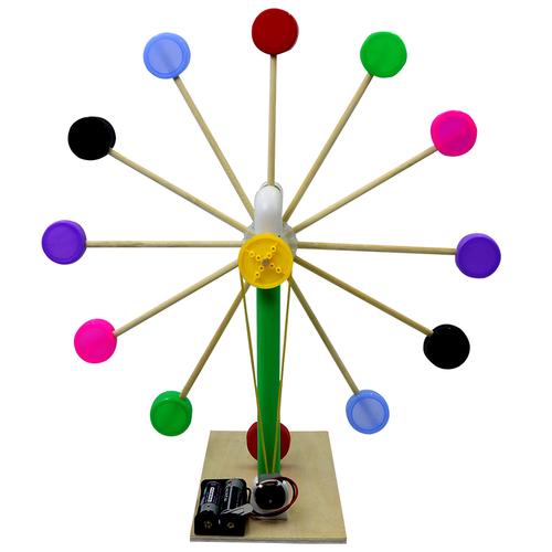 摩天轮科技小制作小发明小学生科学作品废物利用瓶盖