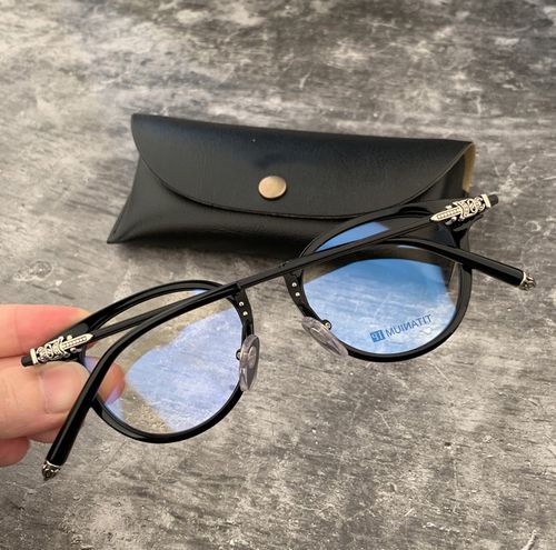 眼镜宝剑克罗心纯眼镜架个性超轻透明复古平光眼镜架