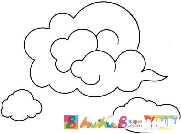 简单朵朵白云怎么画儿童简笔画图片