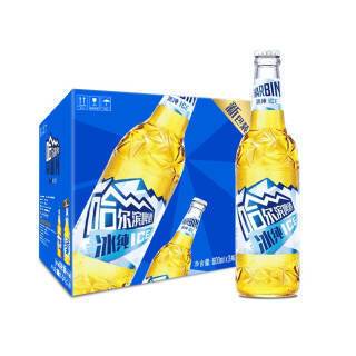 哈尔滨啤酒哈尔滨冰纯啤酒600ml12瓶大瓶整箱装4485元需买2件共897元