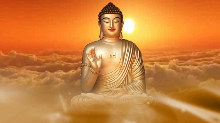 佛教素材云中如来佛祖_1920x1080_高清视频素材下载