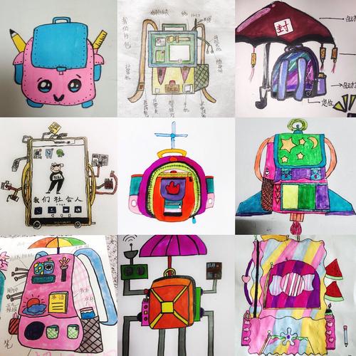 《我的书包》 个别同学们能学会用思维导图表达自己的创作理念,遥控