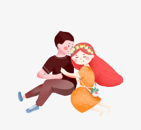 手绘浪漫情侣