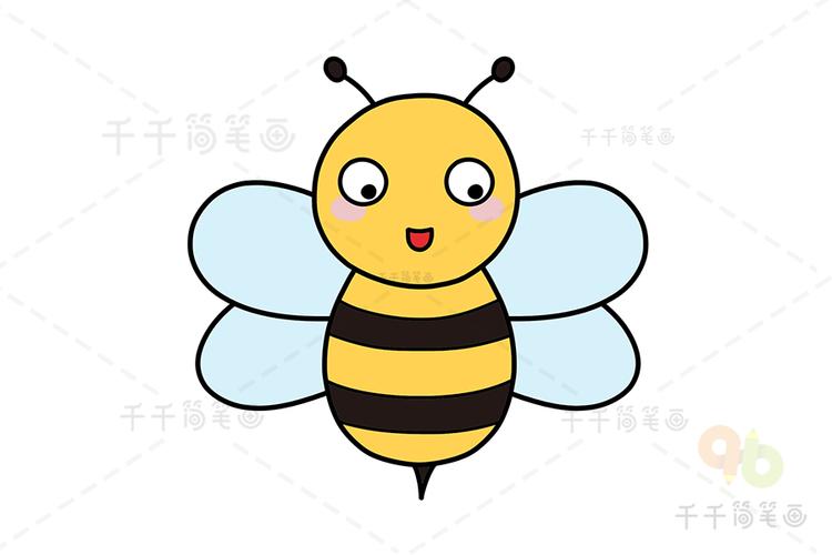 如何画可爱的蜜蜂简笔画