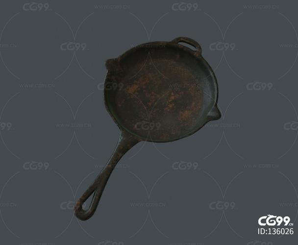 平底锅 武器 吃鸡 写实类 pbr流程 次世代模型