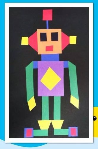 好神奇啊!原来图形宝宝还可以组合成一个机器人.