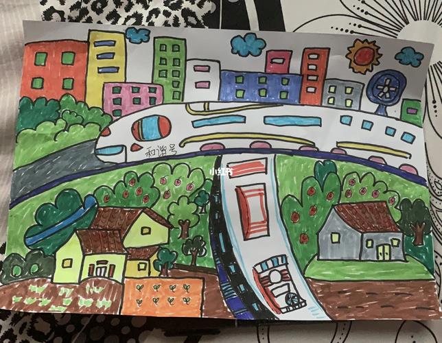 家乡的变化_绘画_文化_绘画