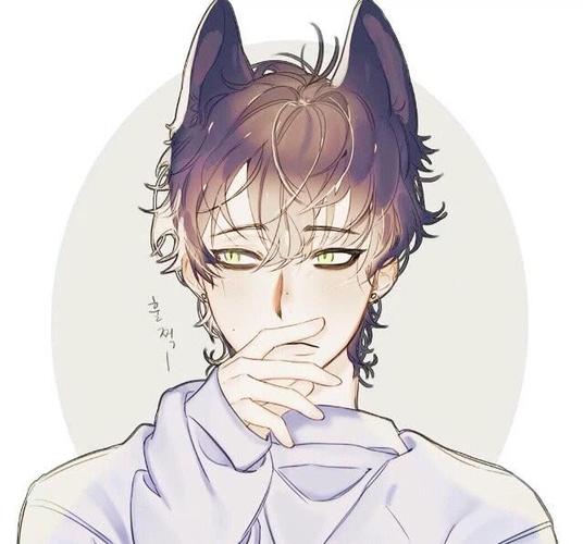 动漫图片,可爱的狼系男友