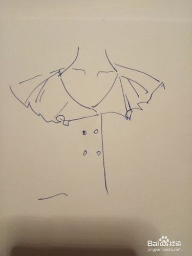 手工/爱好 > 书画/音乐 2 接着画左边的荷叶领,靠肩部宽而靠领口窄,呈
