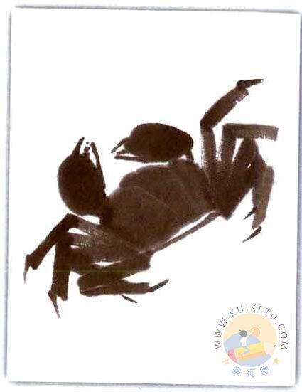 儿童中国画螃蟹的画法步骤