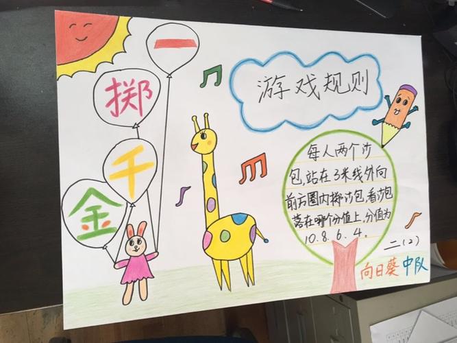 绿川学校2016年"童心飞扬,梦想起航"六一游园活动各中队海报展示