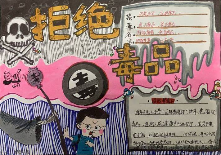 手抄报的过程,大家自发性的了解到禁毒,理解禁毒,认识毒品的危害性,在