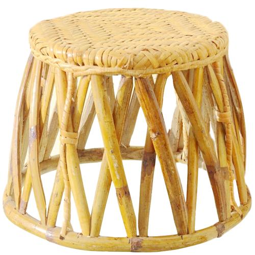 竹编凳手工藤编竹儿童复古做旧简约家用圆凳矮凳