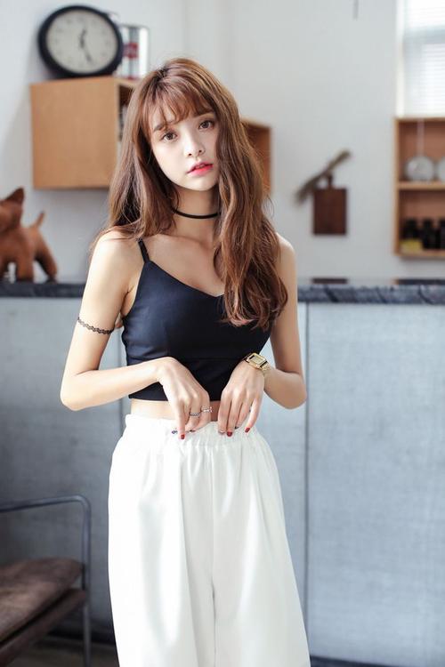 夏新款韩版性感吊带胸垫裹胸荧光色高腰露脐装短款后背拉链背心女