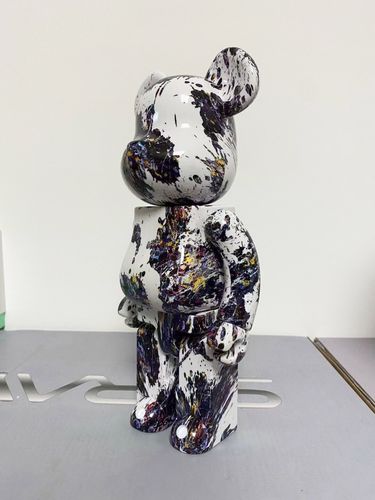 暴力熊手机壁纸 rbrick,暴力熊手机壁纸 iphone 彭于晏同款be@rbrick杰克逊波洛克泼墨暴力熊摆件400%