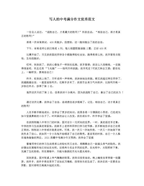 写人的中考满分作文优秀范文.docx 3页