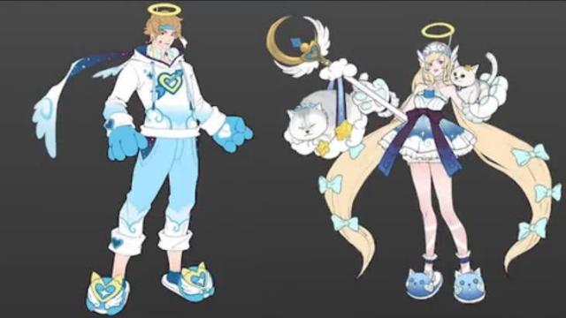 王者荣耀:孙策大乔猫狗日记全新星元套装七夕上线,堪称最美星元