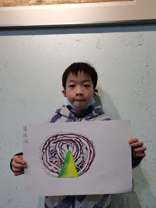 2021寒假造型线描班第三课《卷心菜》