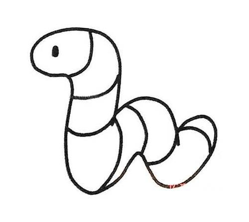 冬眠的蚯蚓简笔画