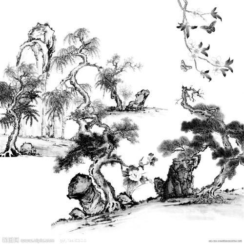 有山有水有房简笔画