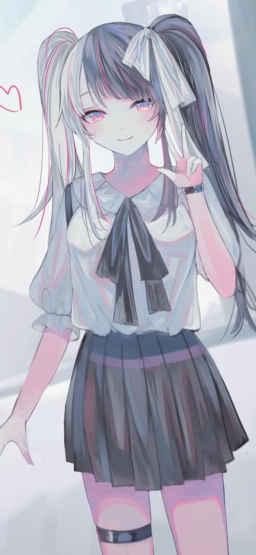 双马尾动漫美少女