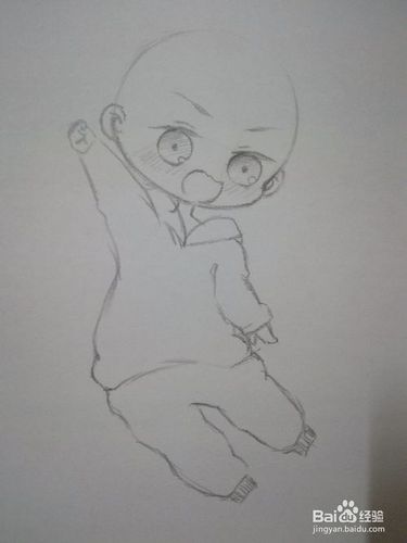 新手怎么画跳跃的q版漫画人物线稿