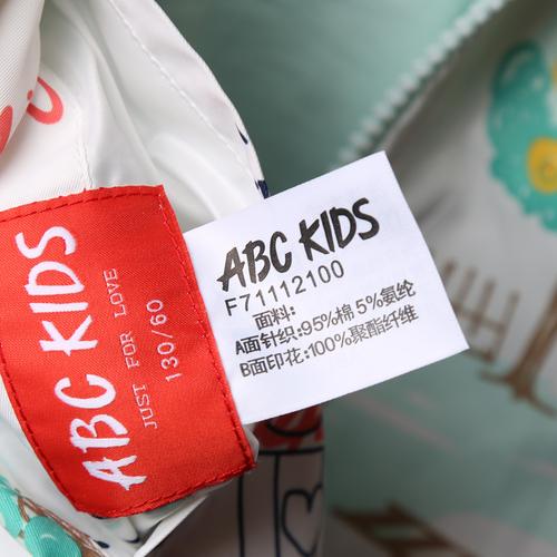 abckids童装春新款女中童正反双面服穿卡通时尚休闲外套f71112100