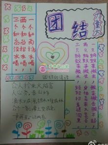 团结力量大手抄报