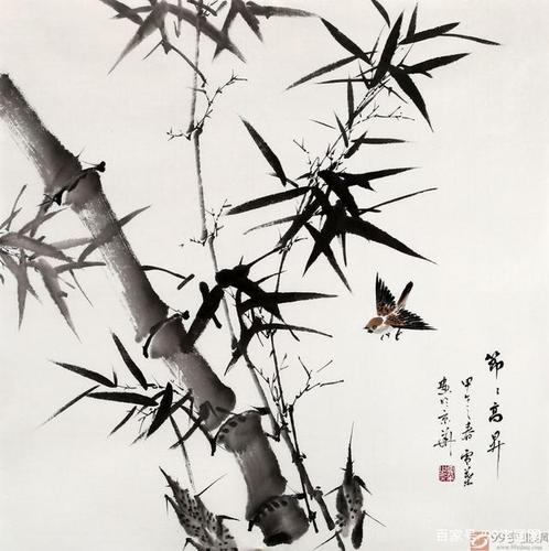 墨色淡雅 清新脱俗-何华贤水墨画竹子