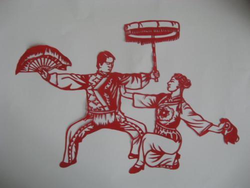 简单拉花剪纸做衣服