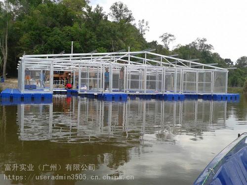 f水上木屋平台浮筒平台搭建房子码头