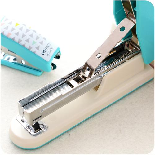 9678文具 卡通几何省力订书机 炫彩便携迷你学生订书器批发
