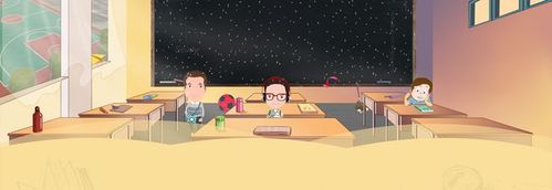 毕业季的教室简笔画