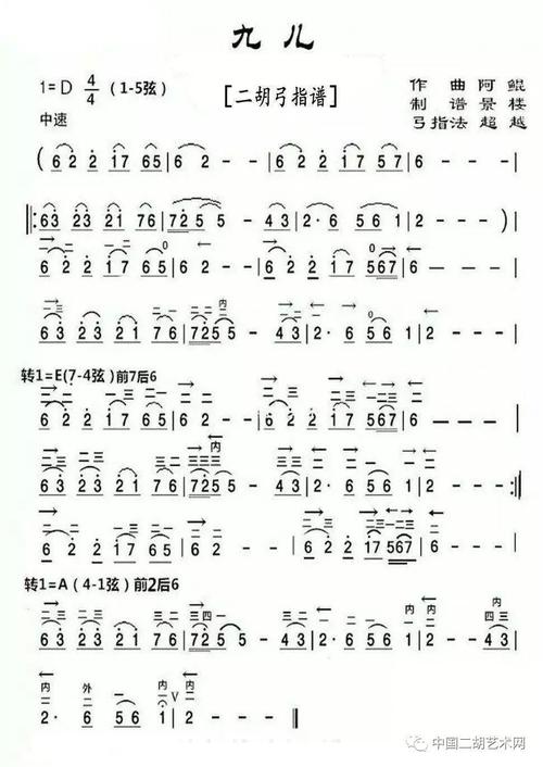 二胡版:红高梁主题曲《九儿》,荡气回肠,回味无穷!附二胡简谱