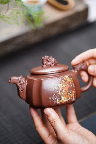 宜兴紫砂壶龙行天下套组莫顺仙国家级工艺美术师原矿优质底槽清380cc